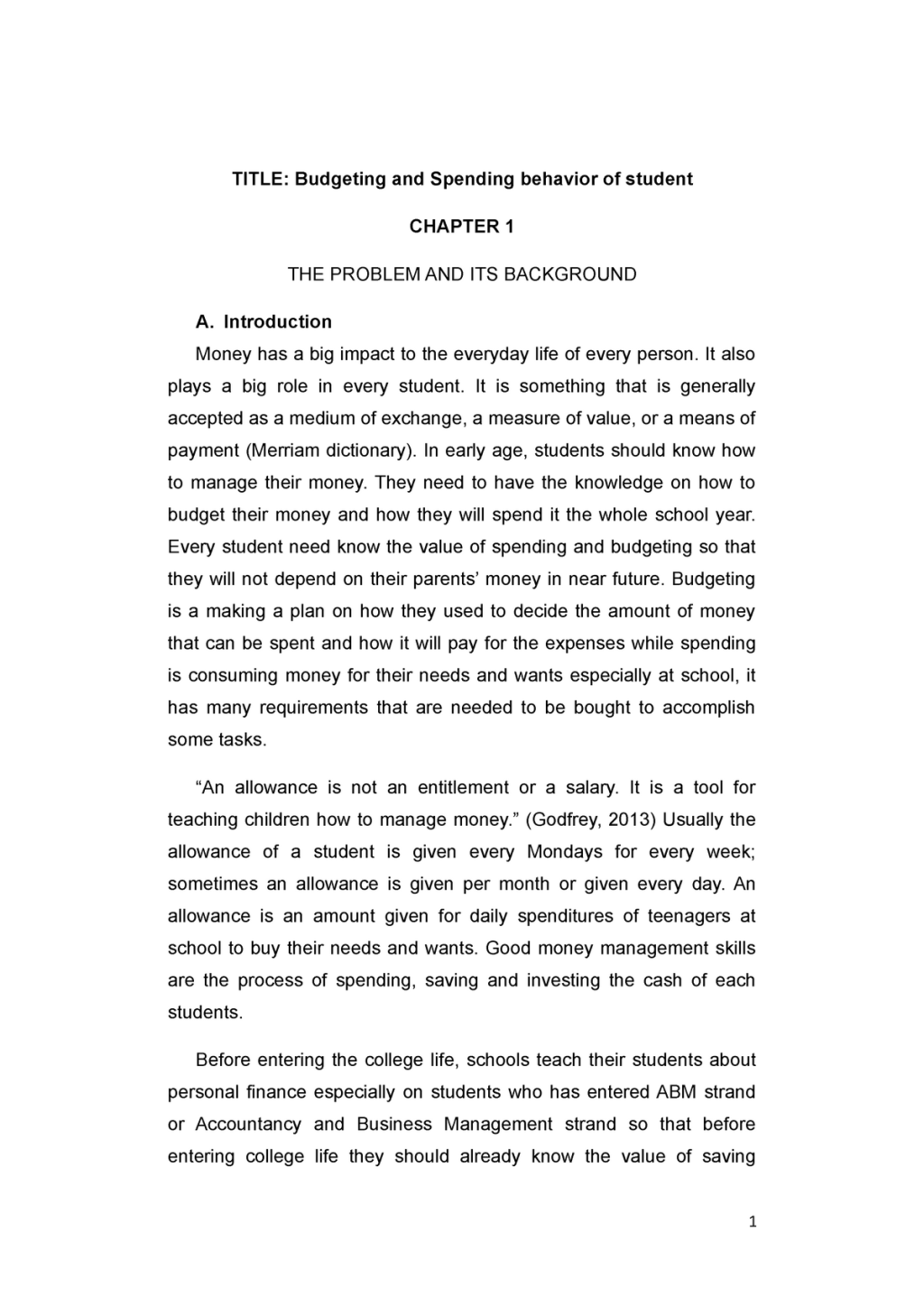 Picture of: Research Chapter – (Final Budgeting) – TITLE: Budgeting and
